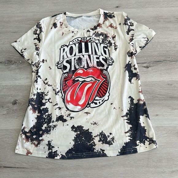 Nantuxent Designs Rolling Stones Tee Heather Charcoal S NWT IN PACKAGE - Picture 4 of 5